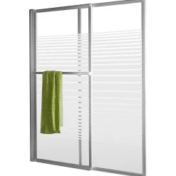 Pare-baignoire -70 - 118x140 cm - extensible - écran de baignoire coulissant - verre 3 mm -alu