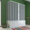 Pare-Baignoire 3 côtés 70x170x70 CM en Pvc accordéon mod. Flex avec ouverture centrale