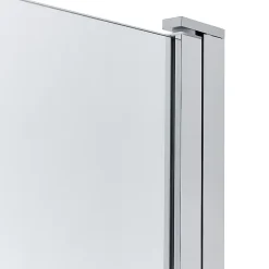 Pare-baignoire 1 volet verre transparent anticalcaire GoodHome Nubia H. 150 x l. 95 cm