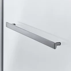 Pare-baignoire 1 volet verre transparent anticalcaire GoodHome Nubia H. 150 x l. 95 cm