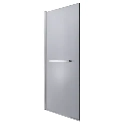 Pare-baignoire 1 volet verre gris fumé anticalcaire GoodHome Nubia H. 150 x l. 95 cm
