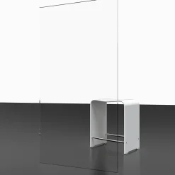 Pare-baignoire 5 volets 115 x 121 cm, verre transparent, profilé alu-argenté, Schulte