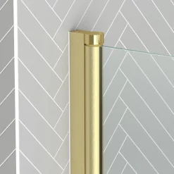 Pare-baignoire 130 x 70 cm or brossé Essentiel Galedo
