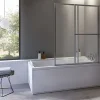Pare-baignoire argent 2 volets relevable Atelier du bain