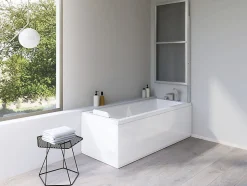 Pare-baignoire argent 2 volets relevable Atelier du bain