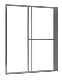 Pare-baignoire argent 2 volets relevable Atelier du bain