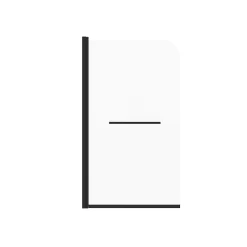 Pare-baignoire avec volet pivotant design 80x140 cm aluminium noir mat verre 6 mm - Gena