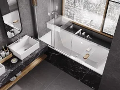 Pare-baignoire Easy Slide Chrome 100x150cm