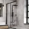 Pare-baignoire Easy slide black 100x150cm