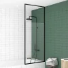 Pare-baignoire extensible 75 x 153/202 cm noir mat Galedo