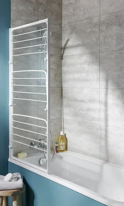 Pare-baignoire Gelco Studio pivotant 1 volet verre transparent l.75 x H.140 cm