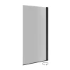 Pare-Baignoire pivotant verre transparent anticalcaire et aluminium 80 x 140 noir Essebagno