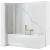 Pare-Baignoire Pliant REA Agat-2 100 Brushed Gold