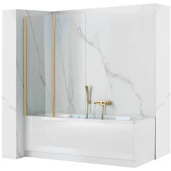 Pare-Baignoire Pliant REA Agat-2 100 Brushed Gold
