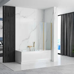 Pare-Baignoire Pliant REA Agat-2 100 Brushed Gold