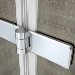 Pare-baignoire rabattable BALY en verre 6 mm transparent 100 x 140 cm