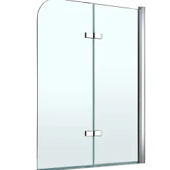 Pare-baignoire rabattable BALY en verre 6 mm transparent 100 x 140 cm