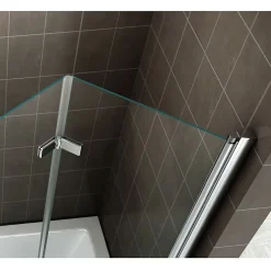 Pare-baignoire rabattable BALY en verre 6 mm transparent 110 x 140 cm