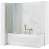 Pare-Baignoire REA Elegant Brushed Gold 70