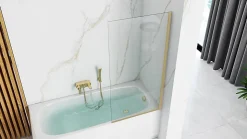 Pare-Baignoire REA Elegant Brushed Gold 70