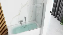 Pare-Baignoire REA Lagos Fix 80 Chrome