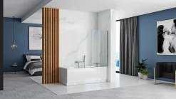 Pare-Baignoire REA Lagos Fix 80 Chrome