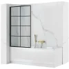Pare-Baignoire REA Lagos-1 Fix 70 Black