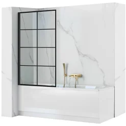 Pare-Baignoire REA Lagos-1 Fix 80 Black