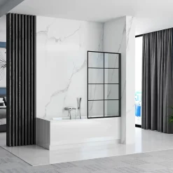 Pare-Baignoire REA Lagos-1 Fix 80 Black