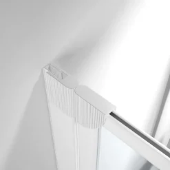 Pare-baignoire Schulte - 114x140 cm - réversible - écran pliant - rabattable - volets pivotants - verre 3 mm - transparent