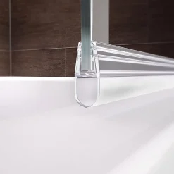 Pare-baignoire Schulte - 125x140 cm - paroi de baignoire réversible - pliant - 3 volets pivotants - verre Liane - alu-argenté