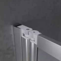Pare-Baignoire SIRHONA 1300x1400mm Ecran de Baignoire 3 Volets + 4mm Verre Transparent + Double Construction en Aluminium