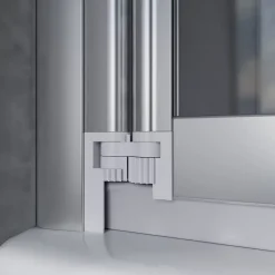 Pare-Baignoire SIRHONA 1300x1400mm Ecran de Baignoire 3 Volets + 4mm Verre Transparent + Double Construction en Aluminium