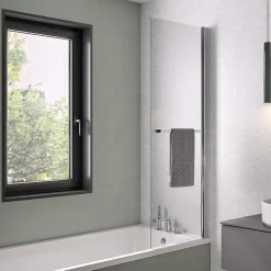 Pare-bain fixe Kinedo Columba 1 volet relevable 75x150 chromé