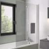 Pare-bain fixe Kinedo Columba 2 volets relevables 110x150 blanc