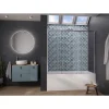 Pare-bain Kinedo Smart Design Pegasus coulissant pose entre 2 murs 180x148 chromé partie fixe à droite