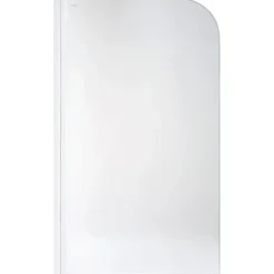 Pare-bain réversible 1 volet pivotant à 180 en verre trempé 6mm profilé alu SANINDUSA Aquarela 80x140 verre cristal profilé blanc