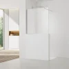Pare-muret 110x100cm Paroi en verre Crystal Glass 8 mm anticalcaire, avec bras et profilés chrome brillant (SATBWIS110PR)