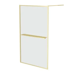 Paroi de douche à l'italienne fixe 120 x 200 cm, doré brossé, Galedo Golden Edge