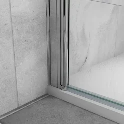 Paroi de douche à l'italienne pivotante mural - 8 mm verre anticalcaire, alu chromé - 35x200 cm