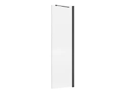 Paroi de douche à l'italienne - Noir mat - Verre 5 mm - 60x200 cm - DAREN
