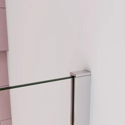 paroi de douche à l'italienne fixe 30x200cm,style atelier,Profilé en aluminium chromé,en 8mm verre anticalcaire,sans receveur