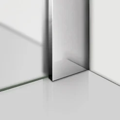 Paroi de douche à l'italienne dépolie - Profilé en alu chromé - paroi fixe sablé - 8mm verre anticalcaire - 120x200cm