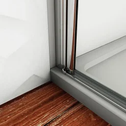 Paroi de douche à l'italienne pivotante 75x180cm - 6mm verre anticalcaire - profilé Chrome - centre dépoli