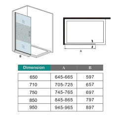 Paroi de douche à l'italienne pivotante 75x180cm - 6mm verre anticalcaire - profilé Chrome - centre dépoli
