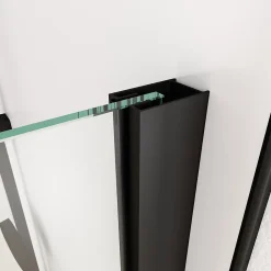 Paroi de douche à l'italienne noir Galedo Jungle sérigraphié 120cm
