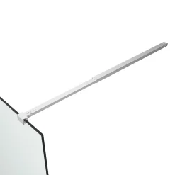 Paroi de douche à l'italienne fixe l.120 x H.195 cm, verre transparent 8mm, profilés alu chrome, GoodHome Ledava