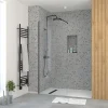 Paroi de douche à l'italienne H.195 x l.80 cm, ép. 5 mm, profilé noir, Galedo Essentiel