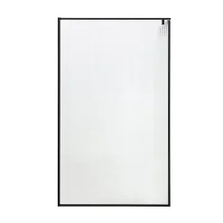 Paroi de douche à l'italienne GoodHome Ezili gaufré profilé noir 120 cm
