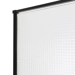 Paroi de douche à l'italienne GoodHome Ezili gaufré profilé noir 120 cm